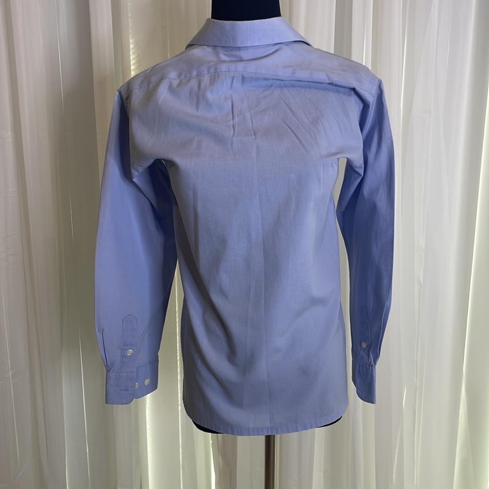 Blue Long Sleeve PERRY ELLIS Dress Shirt, sz M/14 - Picture 3 of 4